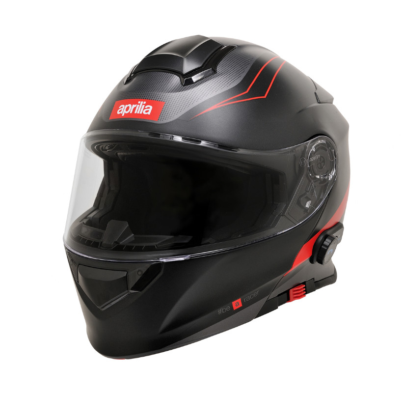 Original Modular Helmet Aprilia with Integrated Bluetooth - Black / Red -