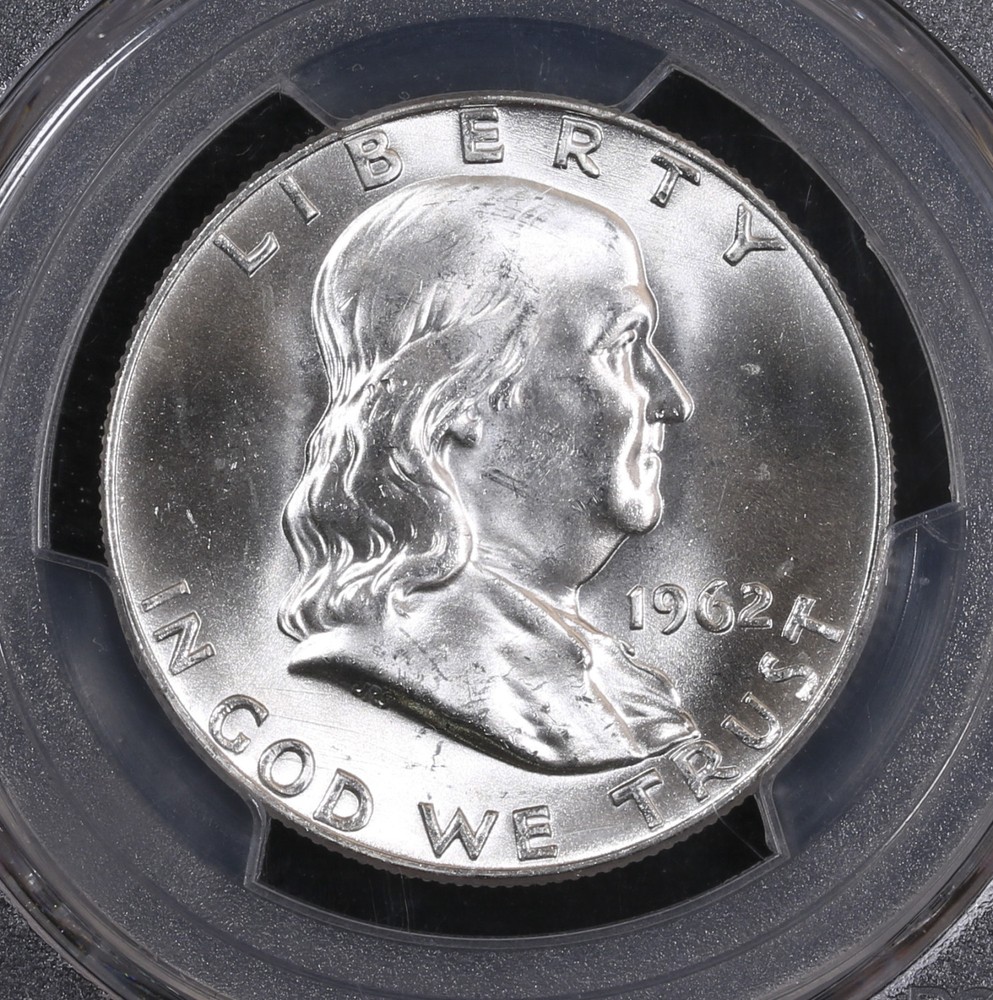 1962 D Half Dollars Franklin PCGS MS-65 FBL