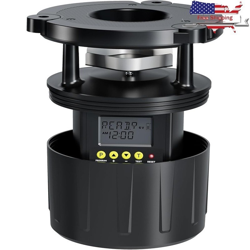 Efficient Deer Feeder Timer Kit W/ Solar Panel Connection Adjustable Arms New