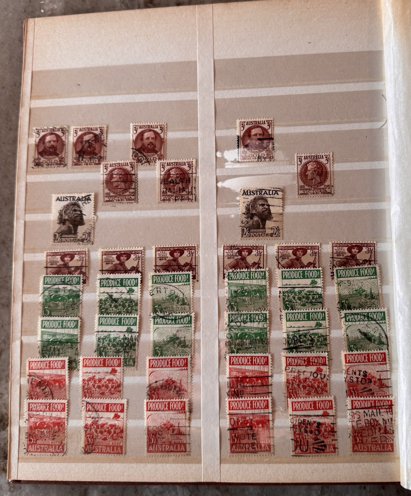 Australia Stamp Album. 1940’s - 70. SG, well populated. Roos, Royalty, Sport…