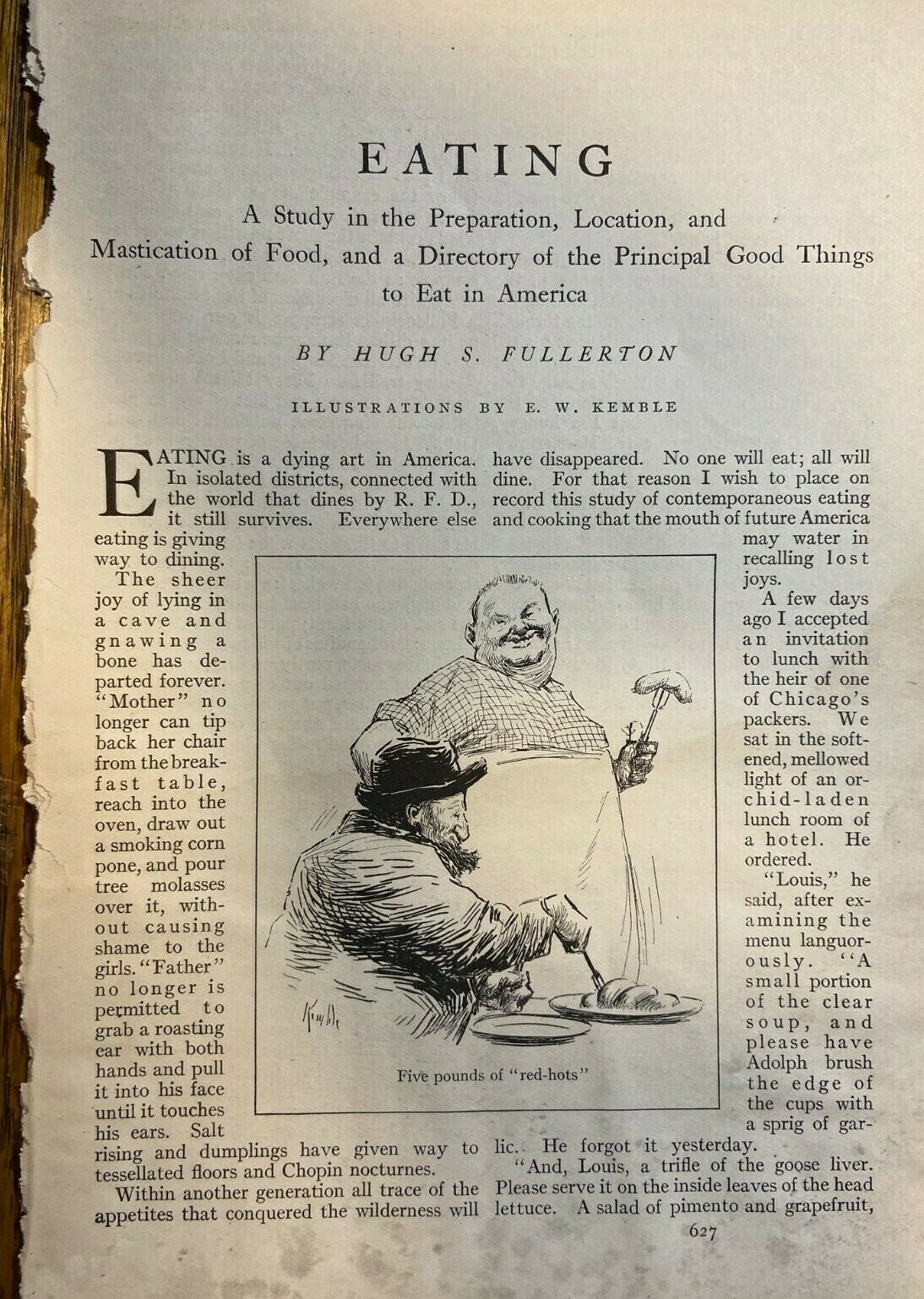 1911 Food Eating illustrated