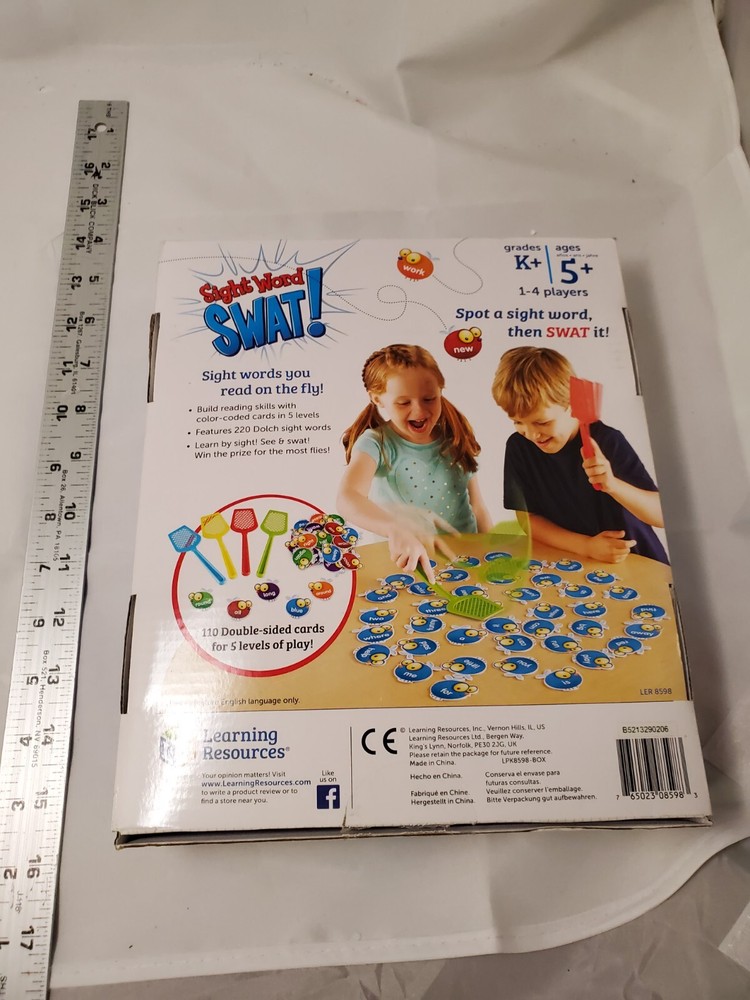 Sight Word SWAT! Sight Word Game from Learning Resources EUC 100% Complete