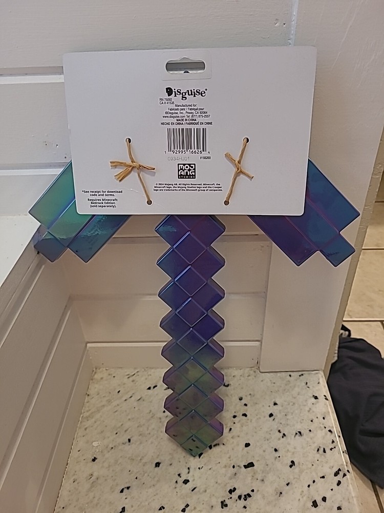 Minecraft Pickaxe NWT PLASTIC