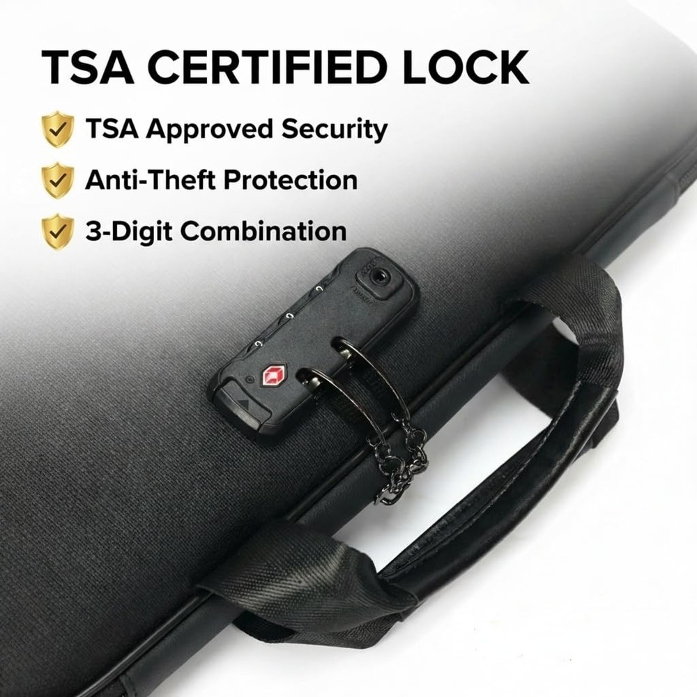 Fireproof Document Boxes with TSA Lock, Upgraded 16 Pockets Fireproof＆Water R...