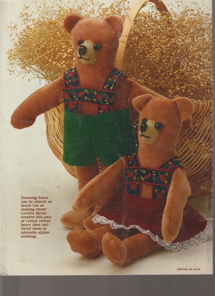 The Teddy Bear Book - SEWING PATTERN - Country Handcrafts - Full Size Patterns