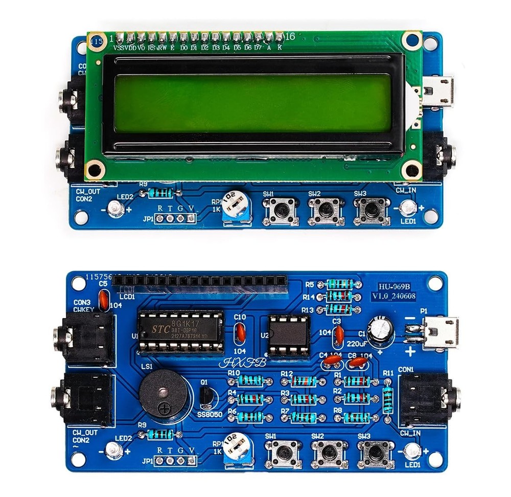 DIY Morse Code Trainer kit, Complete Project kit with Pre-soldered PCB & Encl...