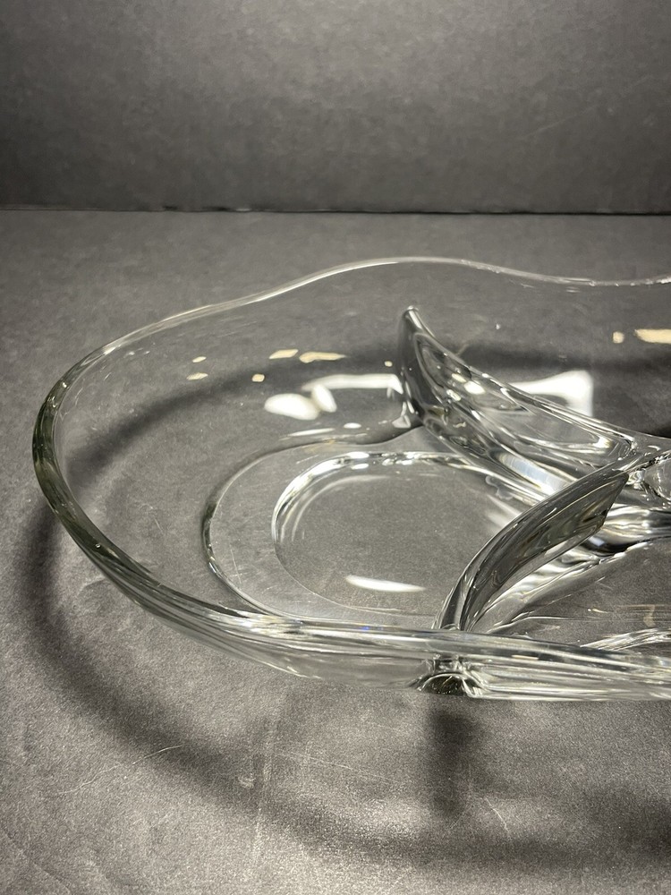 3 Compartment Glass Serving Tray