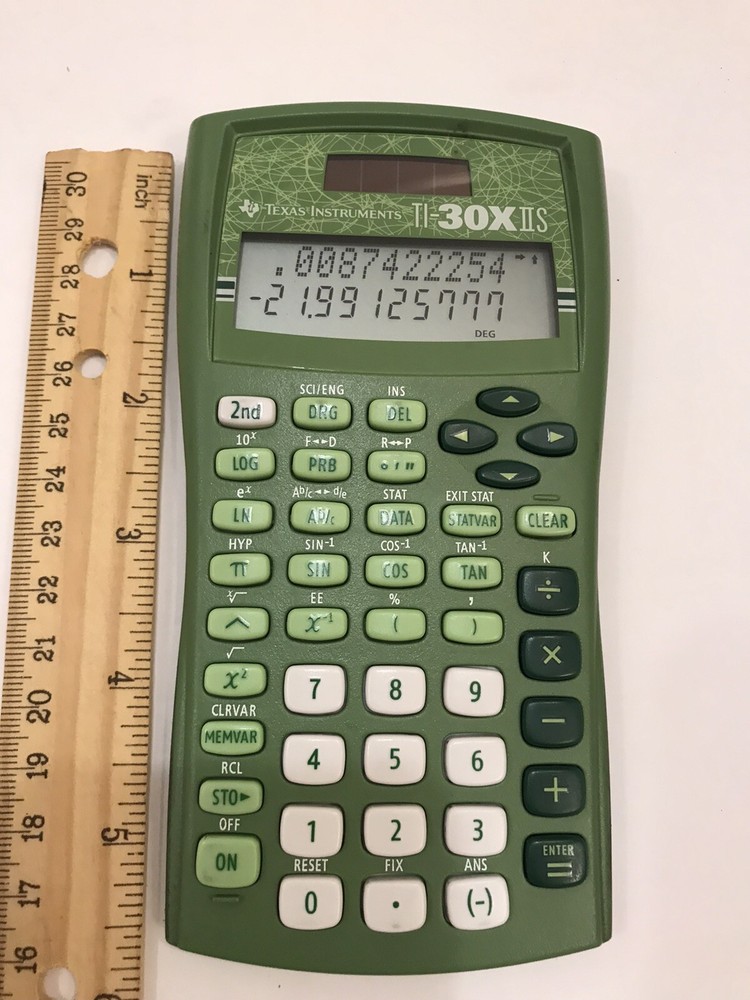 TEXAS INSTRUMENT TI 30XIiS Calculator Programmable Green Luxury Tech