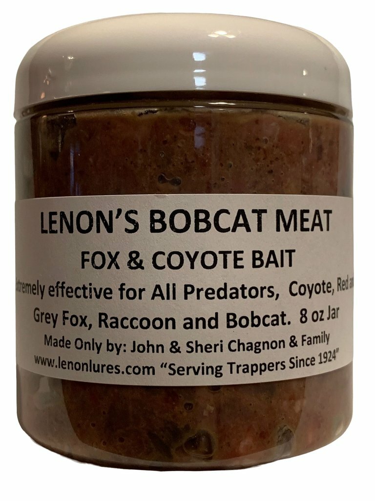 Lenon's Bobcat Meat Bait - Fox and Coyote Trapping Bait - 8 oz Jar