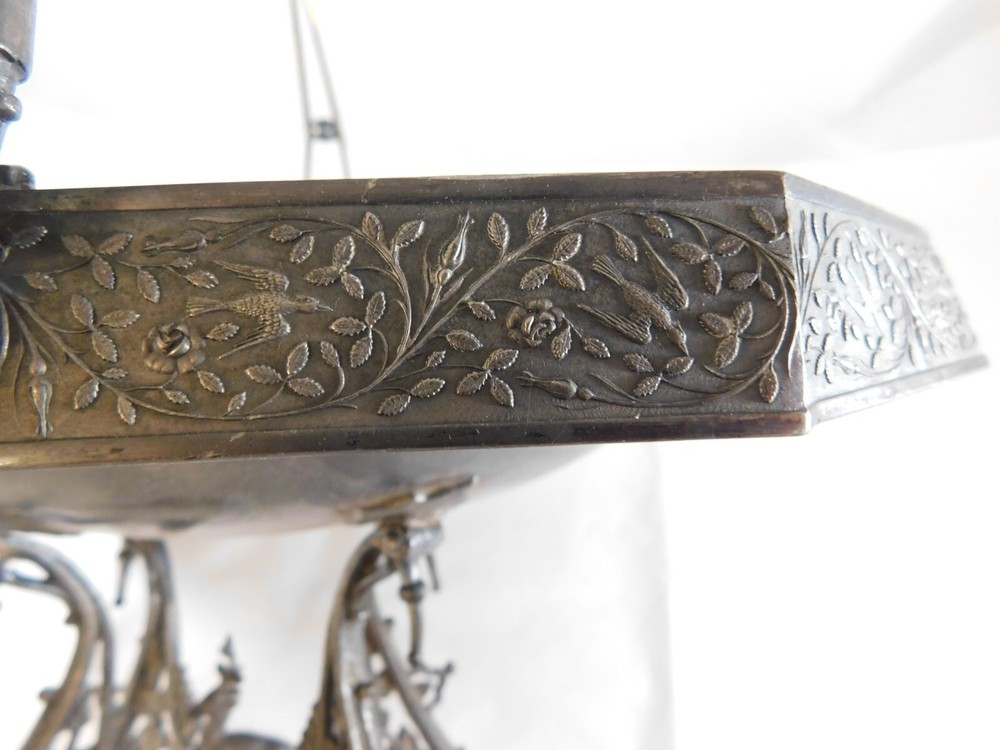 Antique Webster Mfg Co Ornate Bride's Basket Silver Plate