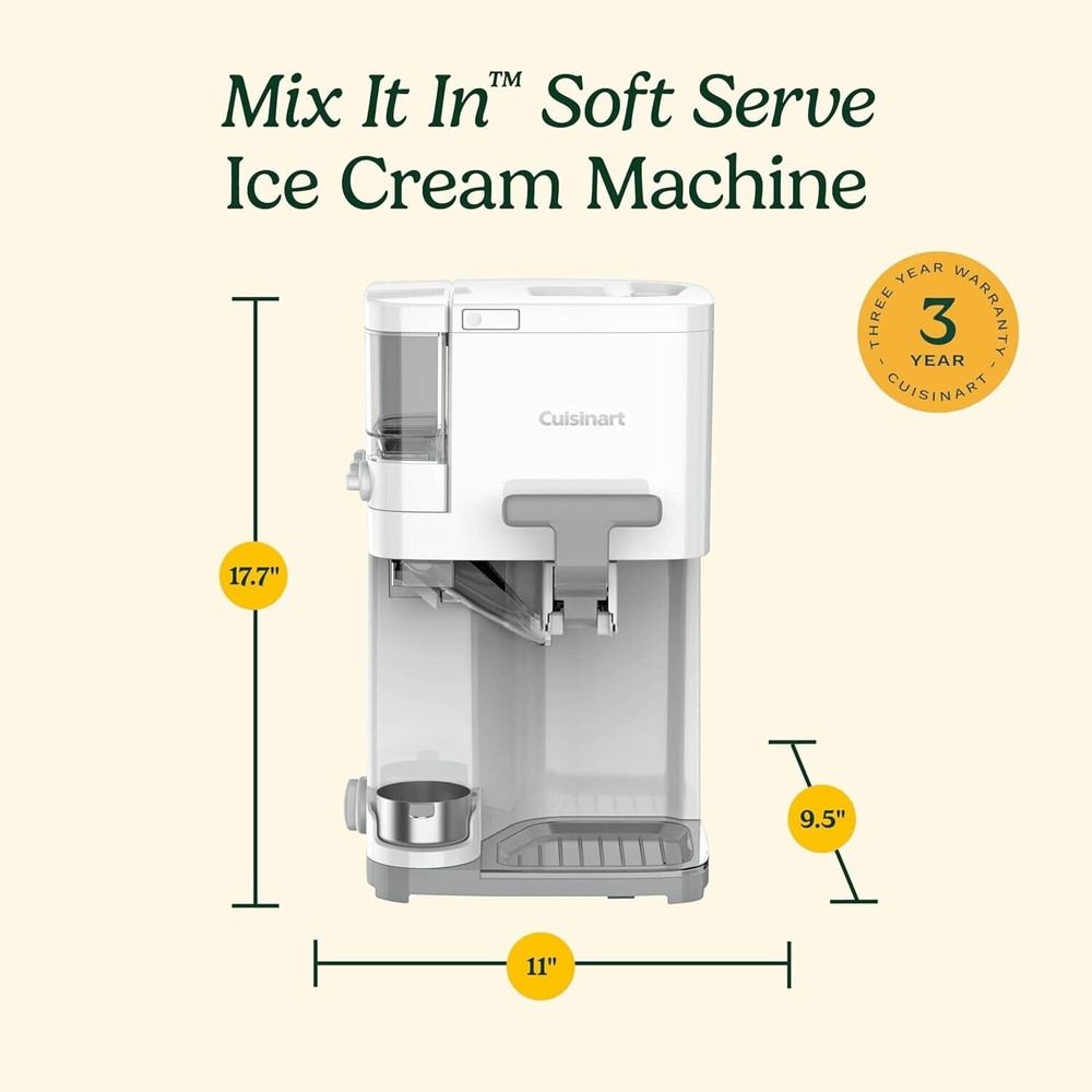 Ice Cream Maker Soft Serve Countertop Automatic Yogurt Freezer Machine
