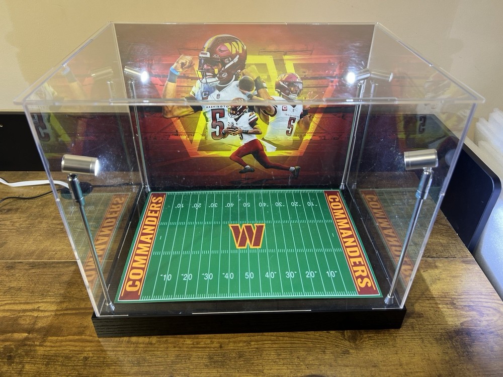 Jayden Daniels Custom Full Size Helmet Display W/ LED Lights - Commanders