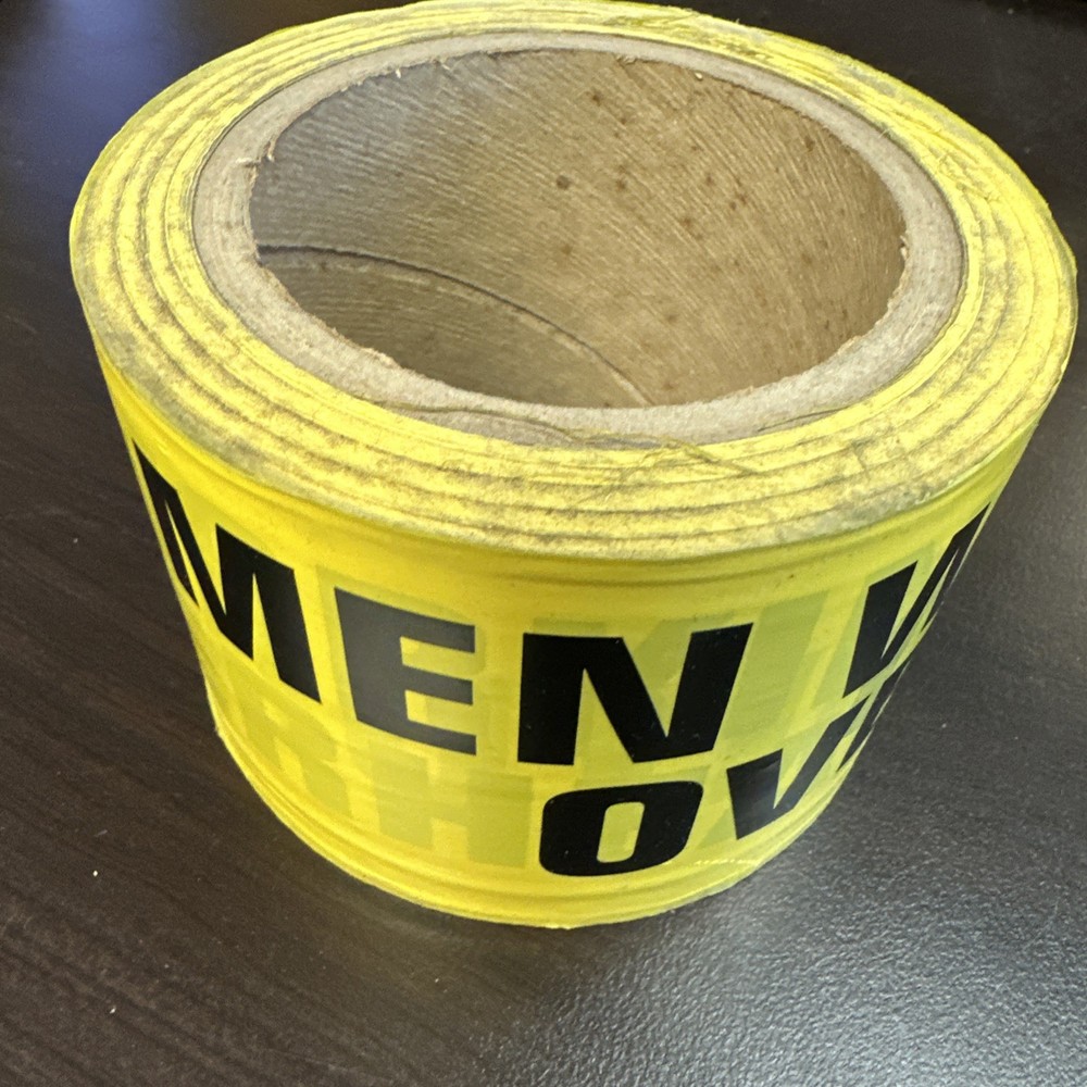 CAUTION TAPE - MEN WORKING OVERHEAD Printed Tape 3” X 300’