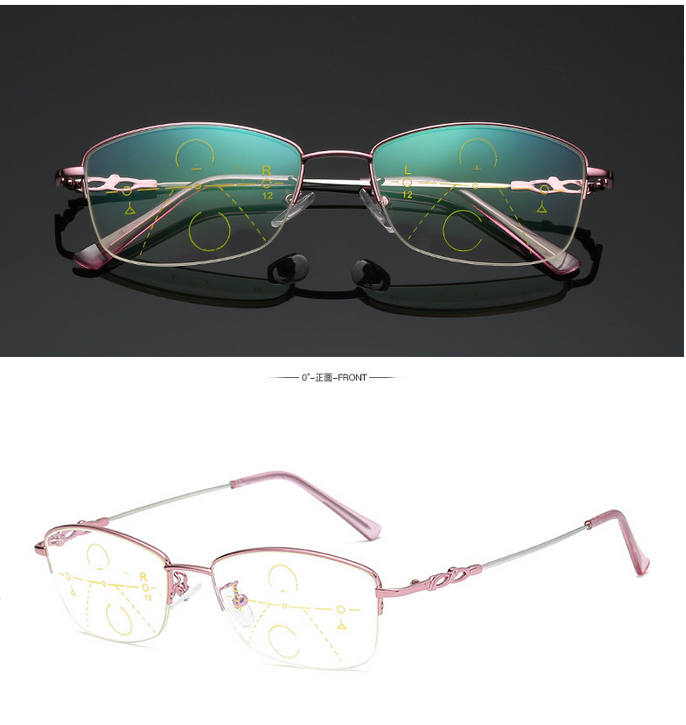 Memory Titanium Anti-Blue-Ray Progressive Multi Focus New Reading Glasses