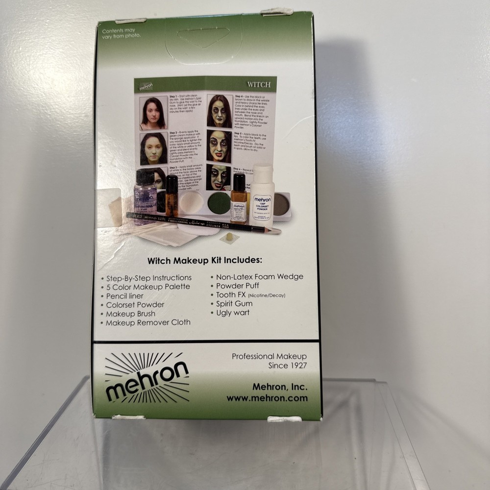 Mehron - Witch Makeup Kit Halloween Costume INSTRUCTIONS