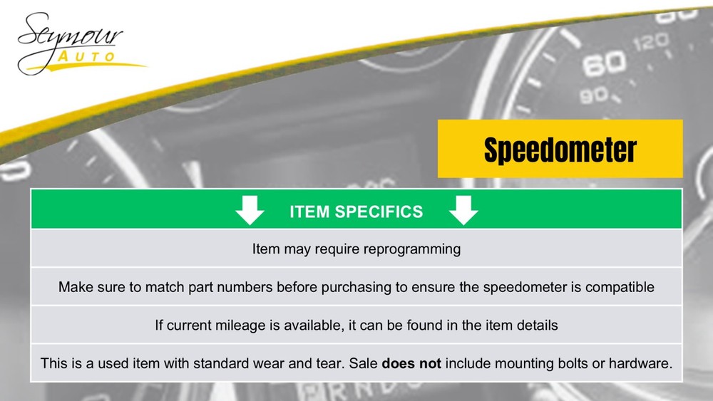 Speedometer MPH Without Front Camera Fits 2014-2017 ENCLAVE 412306 OEM