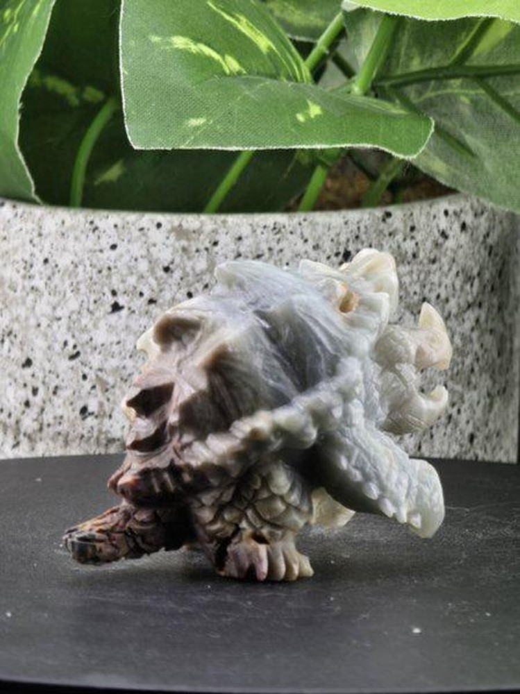 NATURAL AMAZONITE CARVED SNAPPING TURTLE TORTOISE
