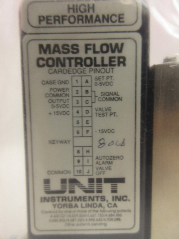 UNIT Instruments UFC-1100A Mass Flow Controller MFC 20 SLM H2 Refurbished
