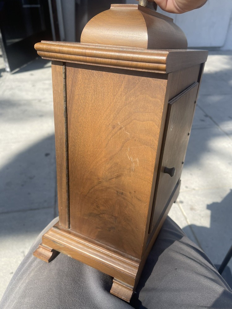 Hamilton chime table shelf clock with silent chime switch made in West Germany