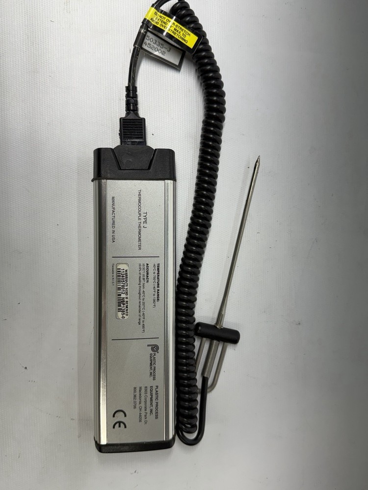 PLASTIC PROCESS EQUIPMENT 38663 TYPE J THERMCOUPLE THERMOMETER