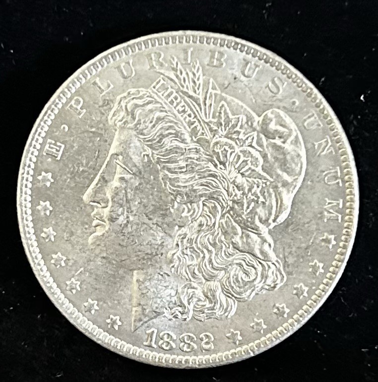 1882-O MORGAN SILVER DOLLAR, BU, Beautiful Example