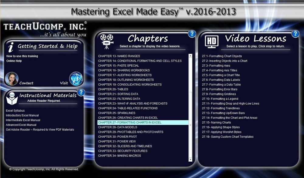 Learn Microsoft EXCEL 2016/2013 Training Tutorial DVD & Digital Course 10 Hours