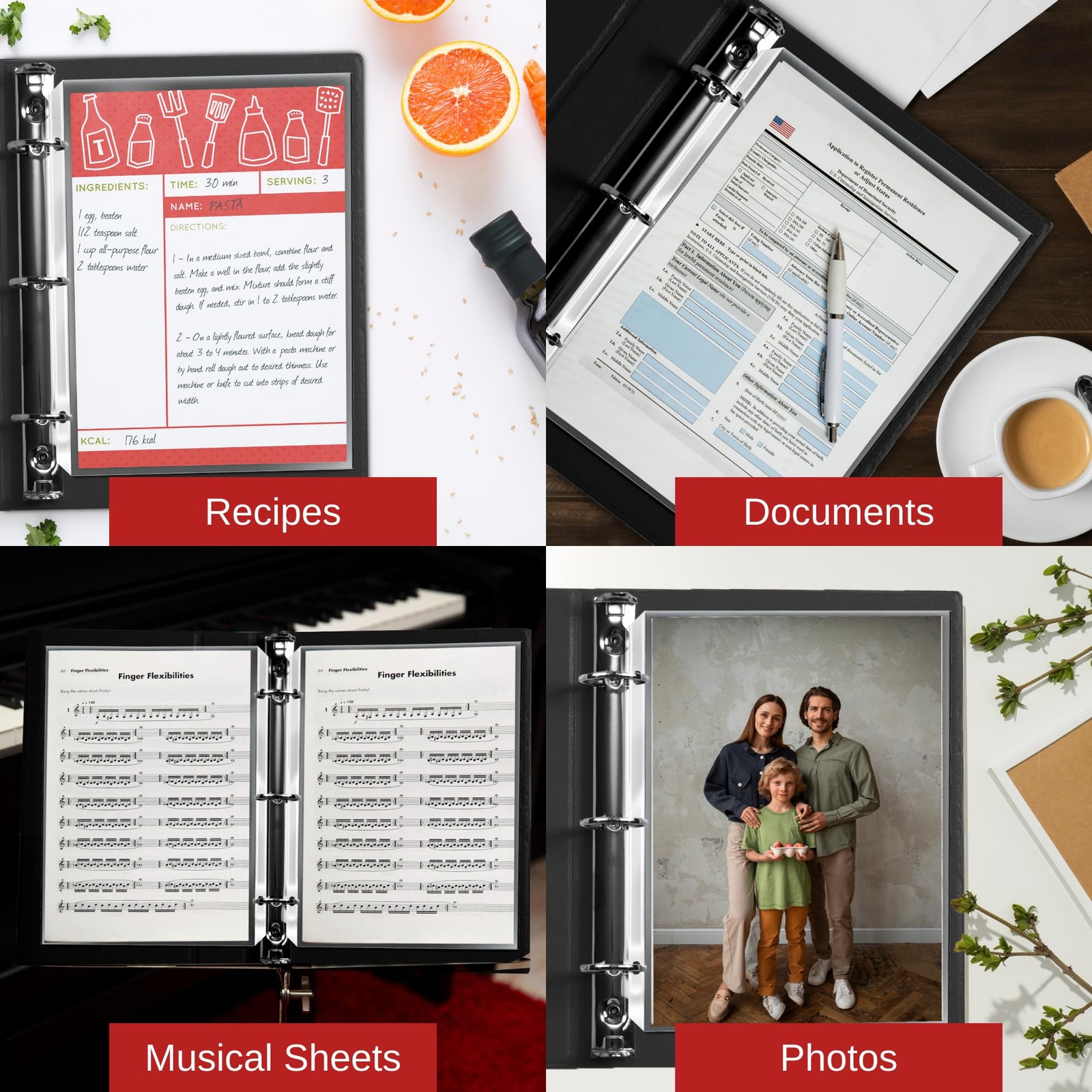 1000 Bulk Sheet Protectors, 8.5 X 11 Inch Clear Page for 3 Ring Binder,35 Micron