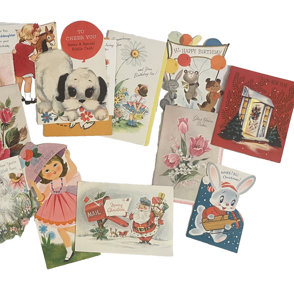 Vintage Greeting Cards - over 50 assorted cards