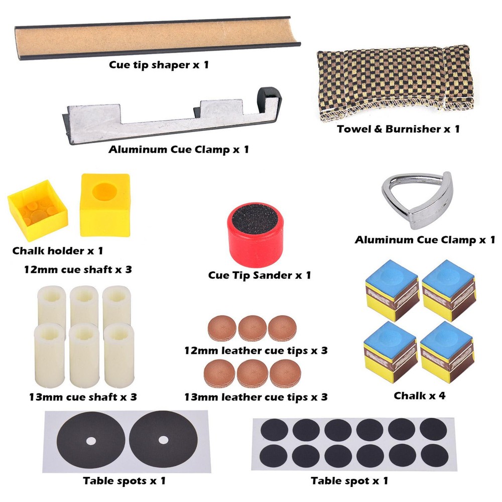 Pool Cue Repair Set Include Cue Clamp Pool Cue Tips Billiard Cue Tips