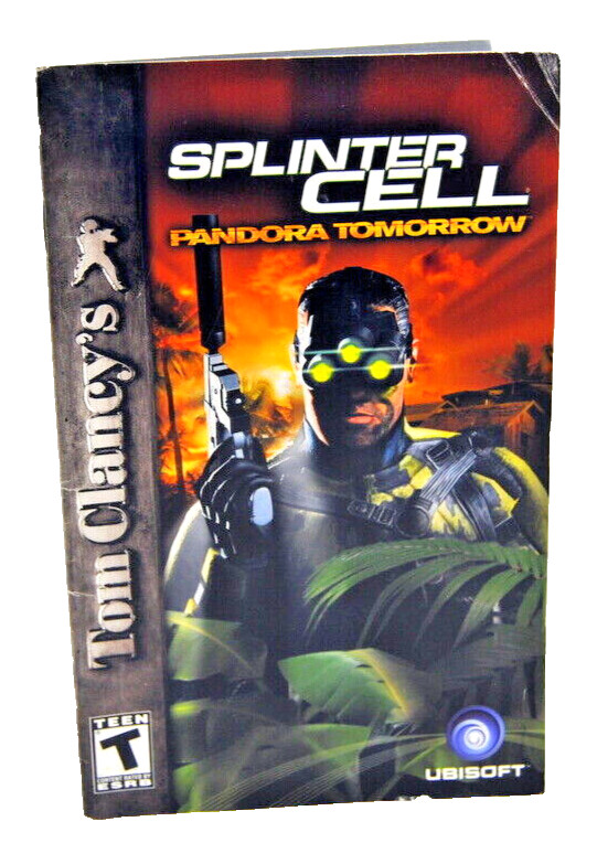Instruction Manual Only Splinter Cell Pandora Tomorrow 2004 UBISOFT No Game