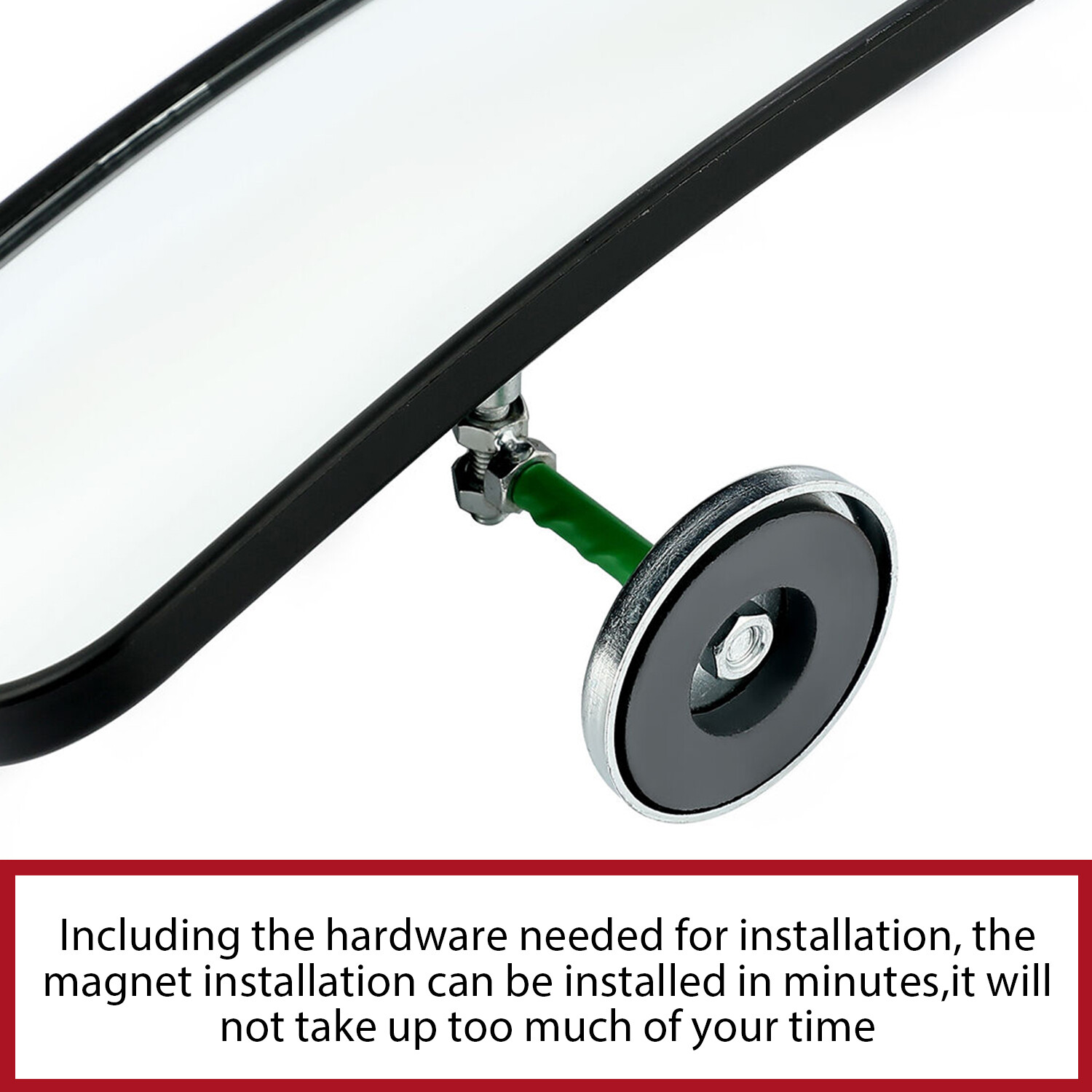 2 Magnetic Mirrors For Skid Steer Tractor Bobcat John Deere W/BLIND SPOT MIRRORS