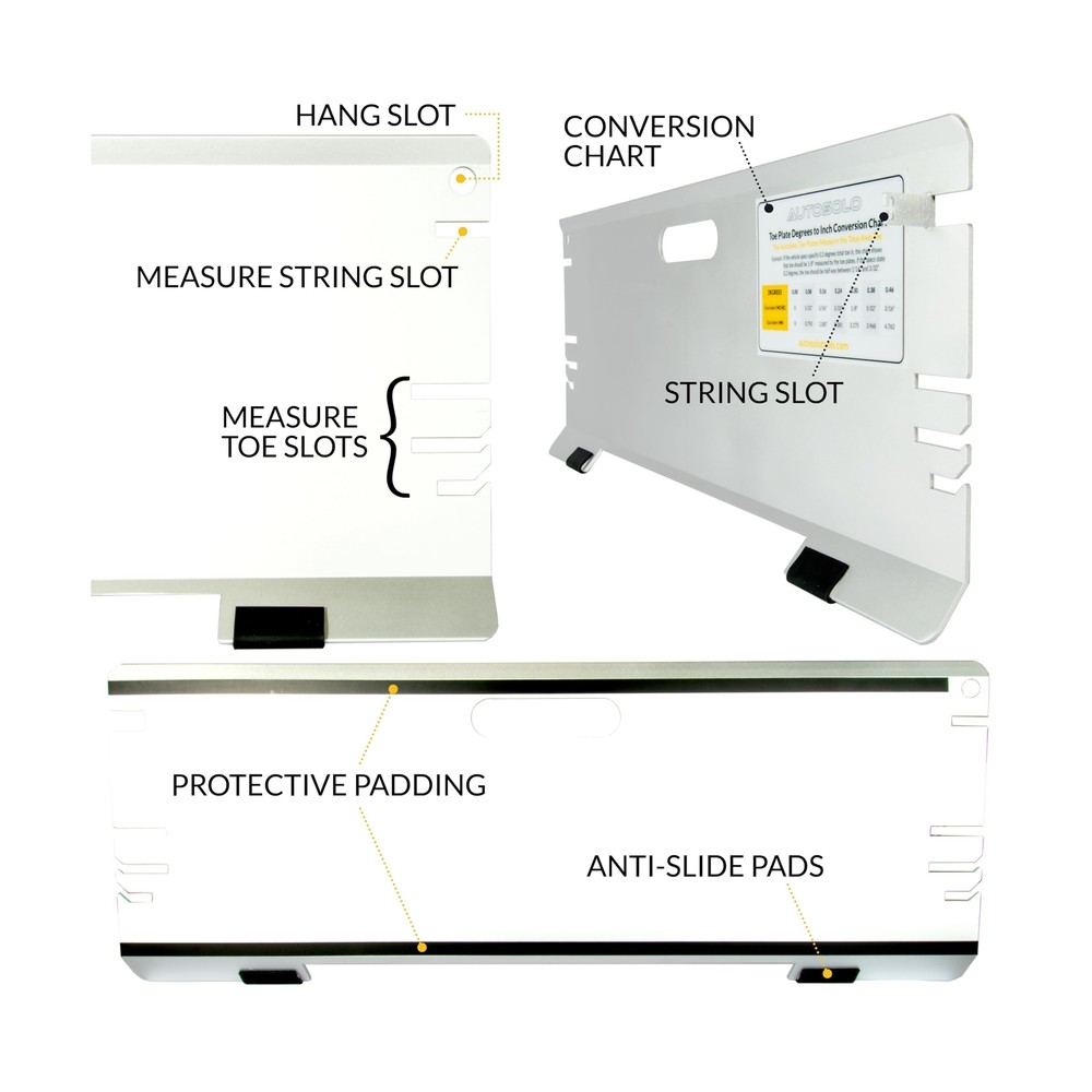 3-in-1 Toe Alignment Plates - Wheel Alignment Tool Kit for Toe, Steer Ahead, ...