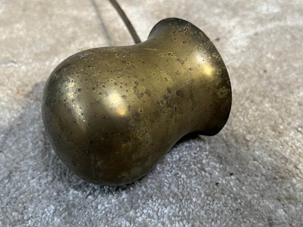 VINTAGE BRASS OLD RUM MEASURE CUP MEASURING TESTING LADLE