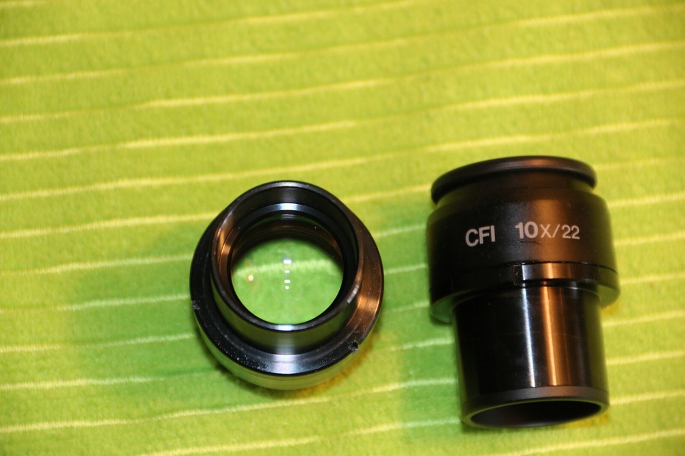 NIKON CFI 10X/22 One M MICROSCOPE EYEPIECE PAIR FOR ECLIPSE E & I SERIES