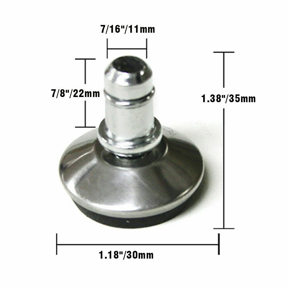 5PCS Office Chair Bell Glides Replacement Swivel Caster Wheels Fixed Castors