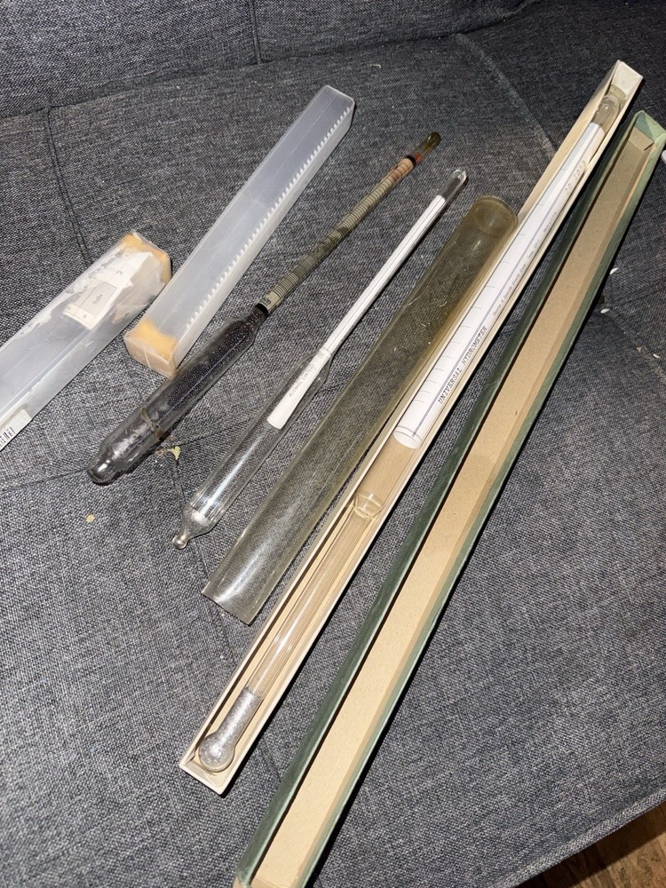 Vintage Hydrometer Set – Complete Testing Kit (3 Pieces w/ Tubes)