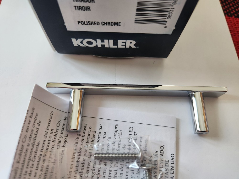 Kohler K-14386-CP Stillness 3 Inch Drawer Pull
