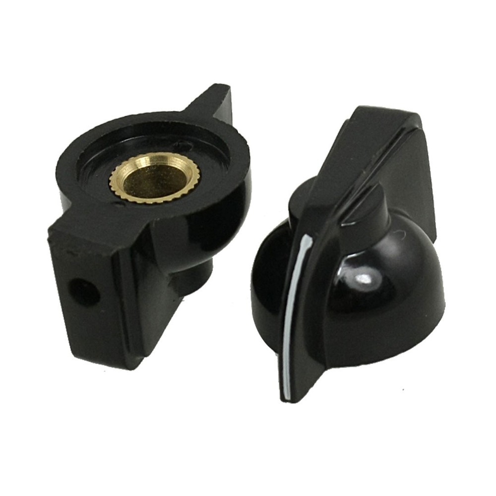 5Pcs 6mm 15/64" Shaft Hole Dia Potentiometer Pot Pointer Knobs Caps