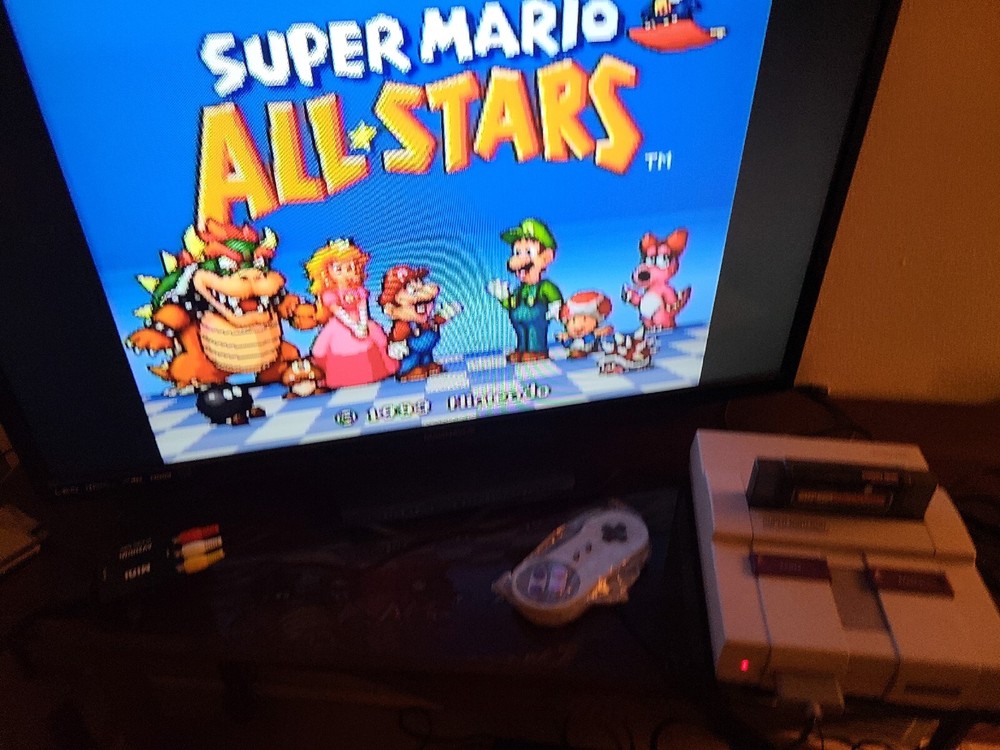 Super Nintendo SNES System Console With 1-2 Controllers, AC & A/V Cords