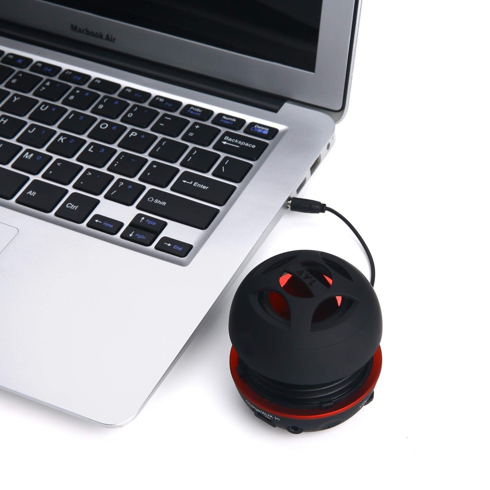 Mini Speaker System, Portable Plug-in Speaker with 3.5mm Aux Input, External ...