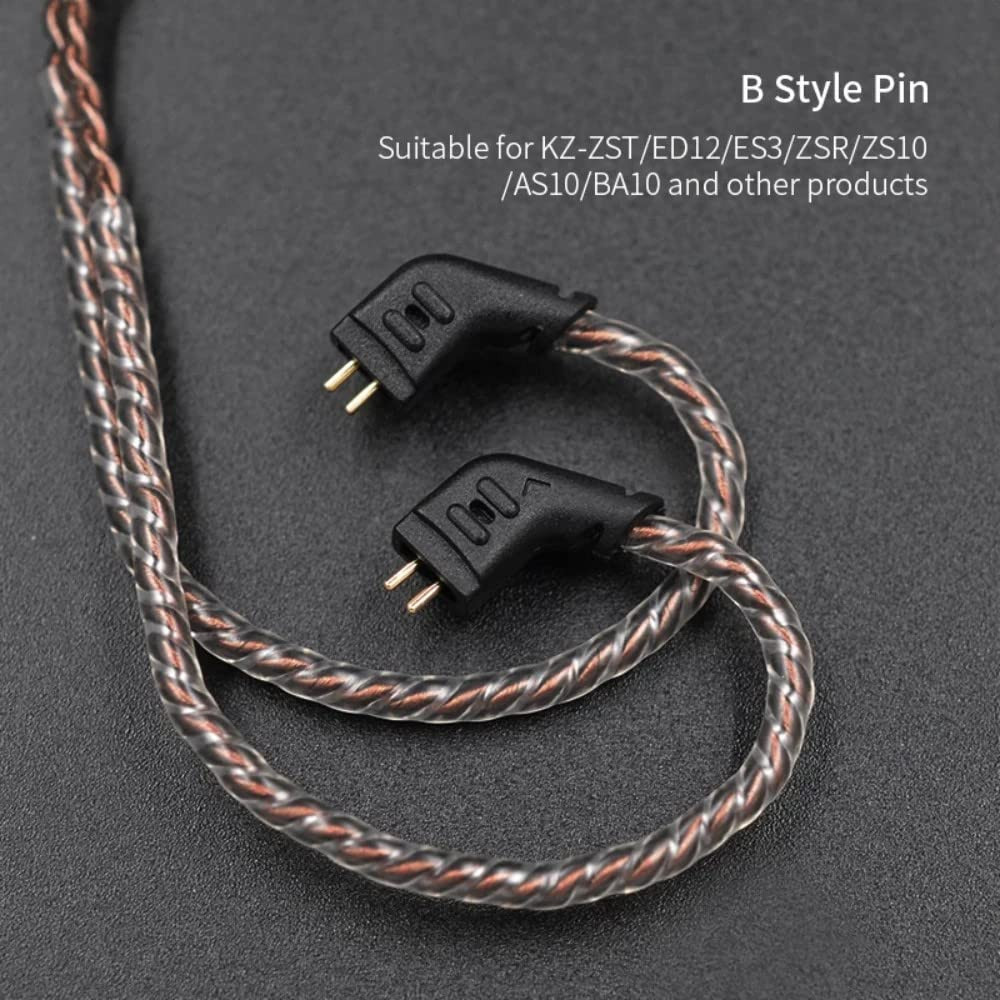 E Cable, 4 Core High-Purity Copper Twisted Iems Replacement Cable, Earbud Headph