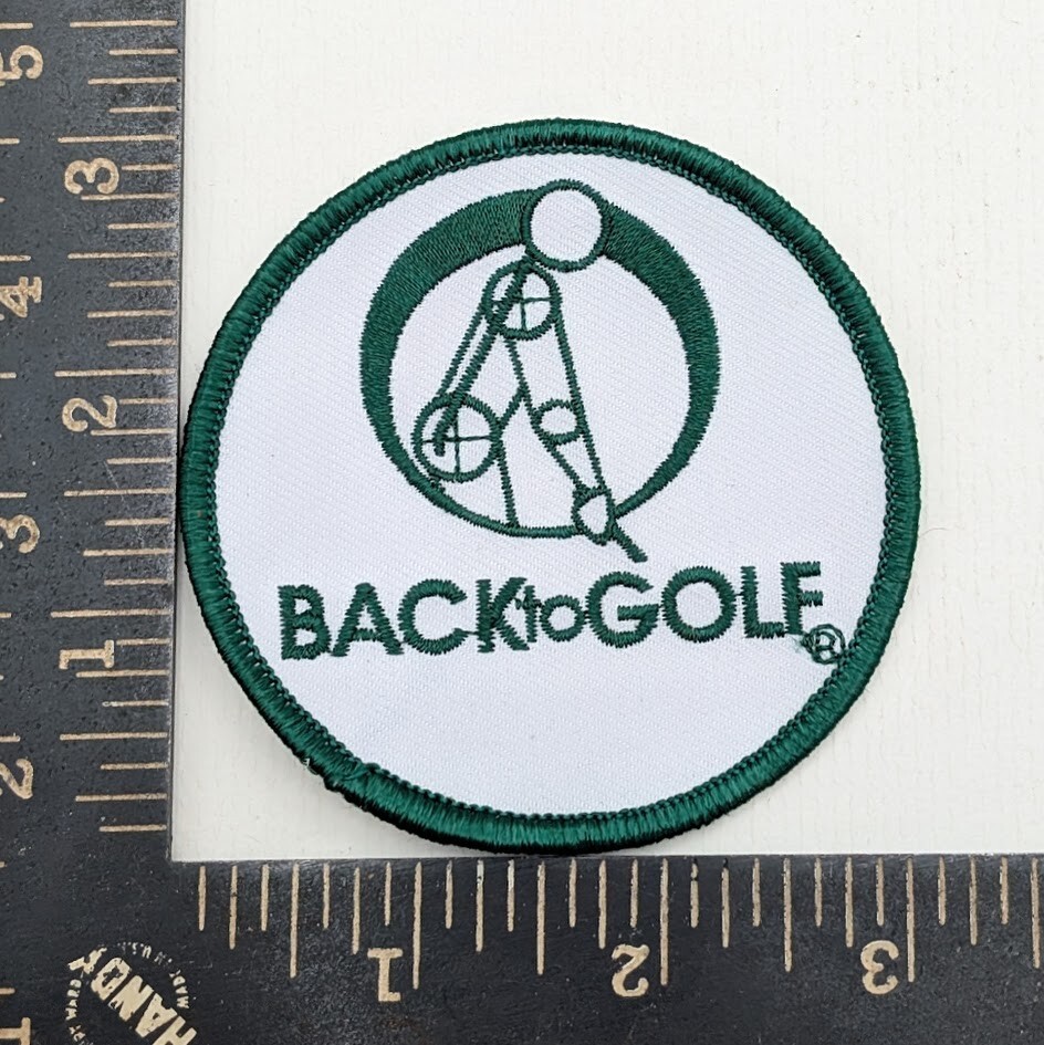 Back to Golf Patch Physical Therapy Rehab Logo Emblem Round Sew-On Patch