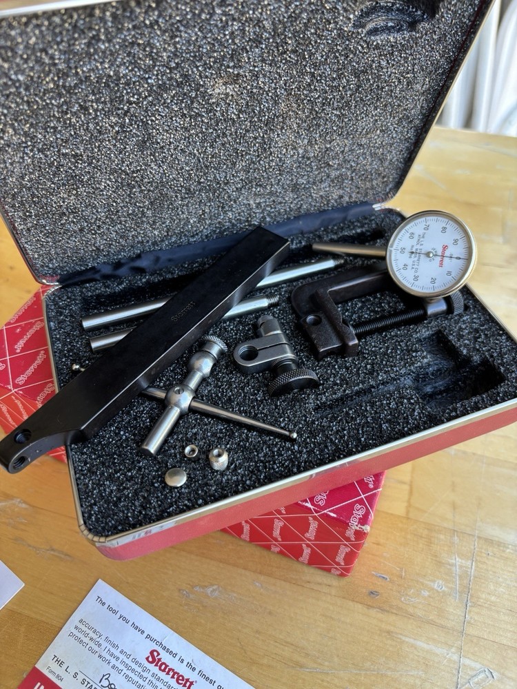 Starrett 196A1Z Dial Test Indicator Universal Back Plunger USA Made