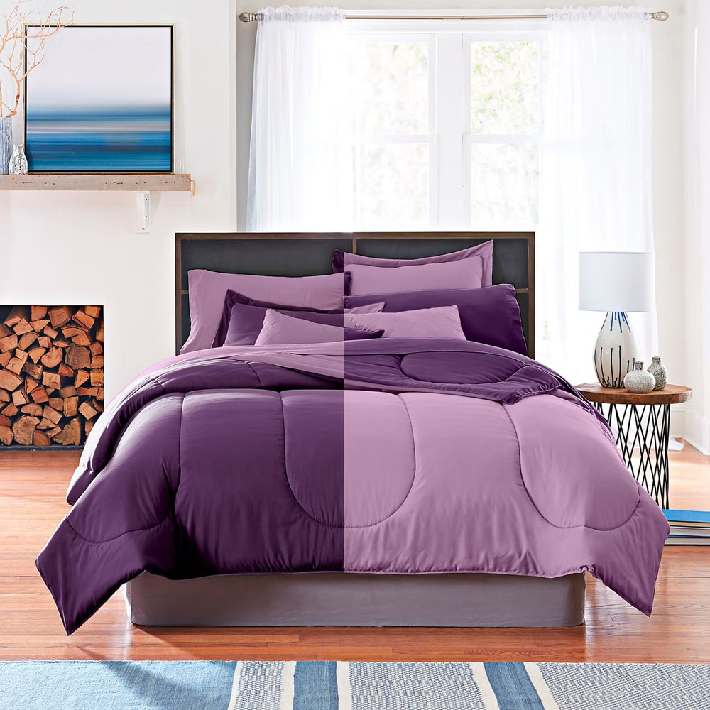 BrylaneHome BH Studio Reversible Comforter - King, Chocolate Latte