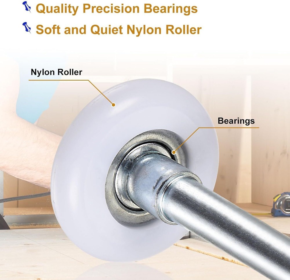 2 Pack 2 Inch Nylon Garage Door Roller Door Wheels Replacement