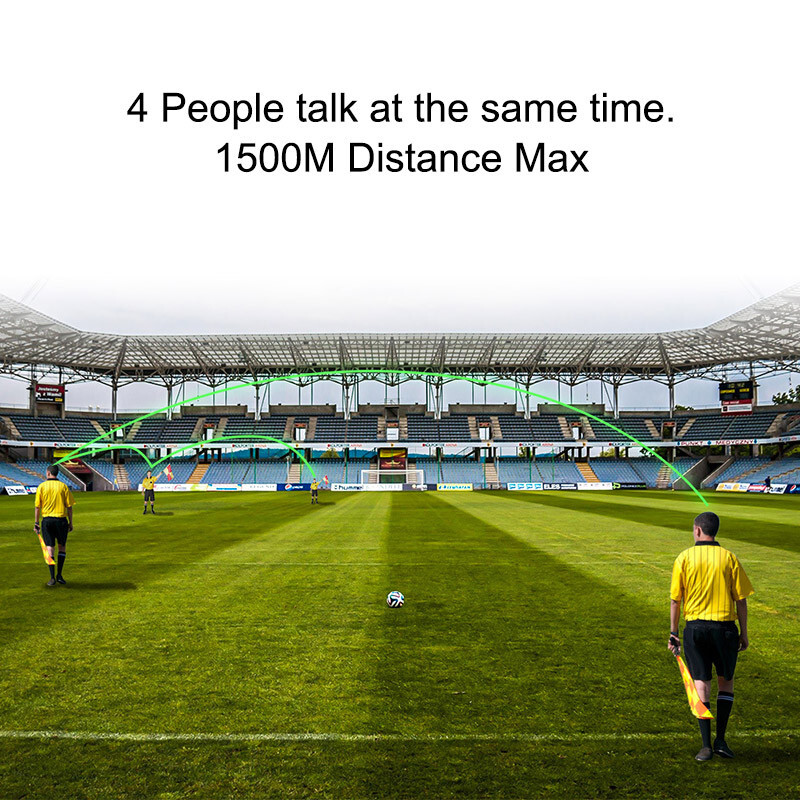Full Duplex Bluetooth Football Soccer Referee Intercom Headset Kit