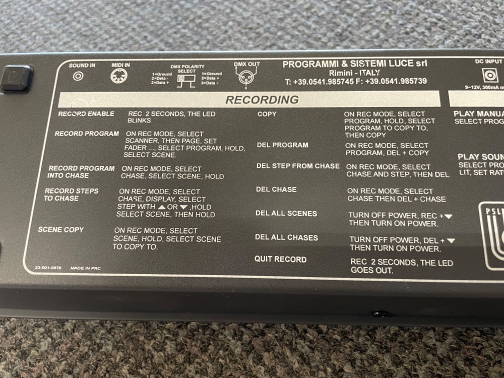 DMX SCANNER CONTROLLER SC-1216 (great condition - open box but never used)