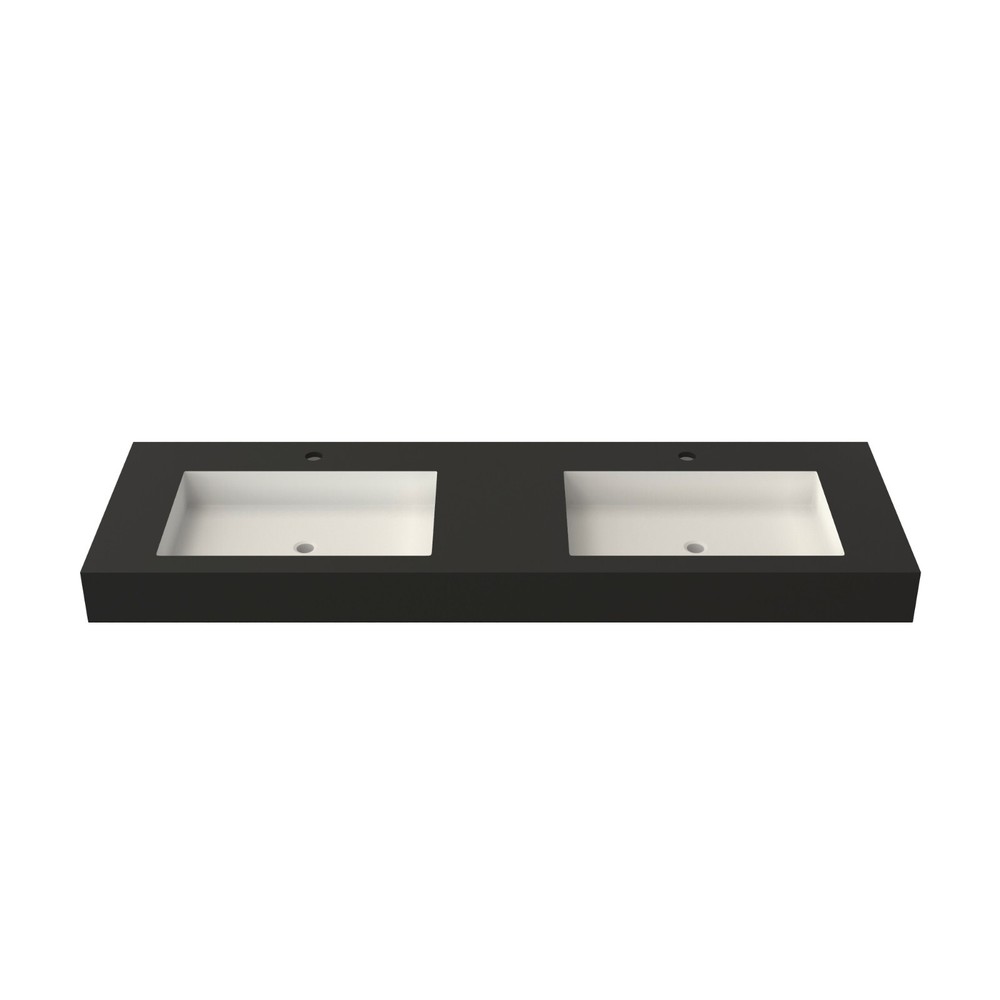 59'' Wall Mounted Bathroom Sink Solid Surface Bathroom Vessel Sink