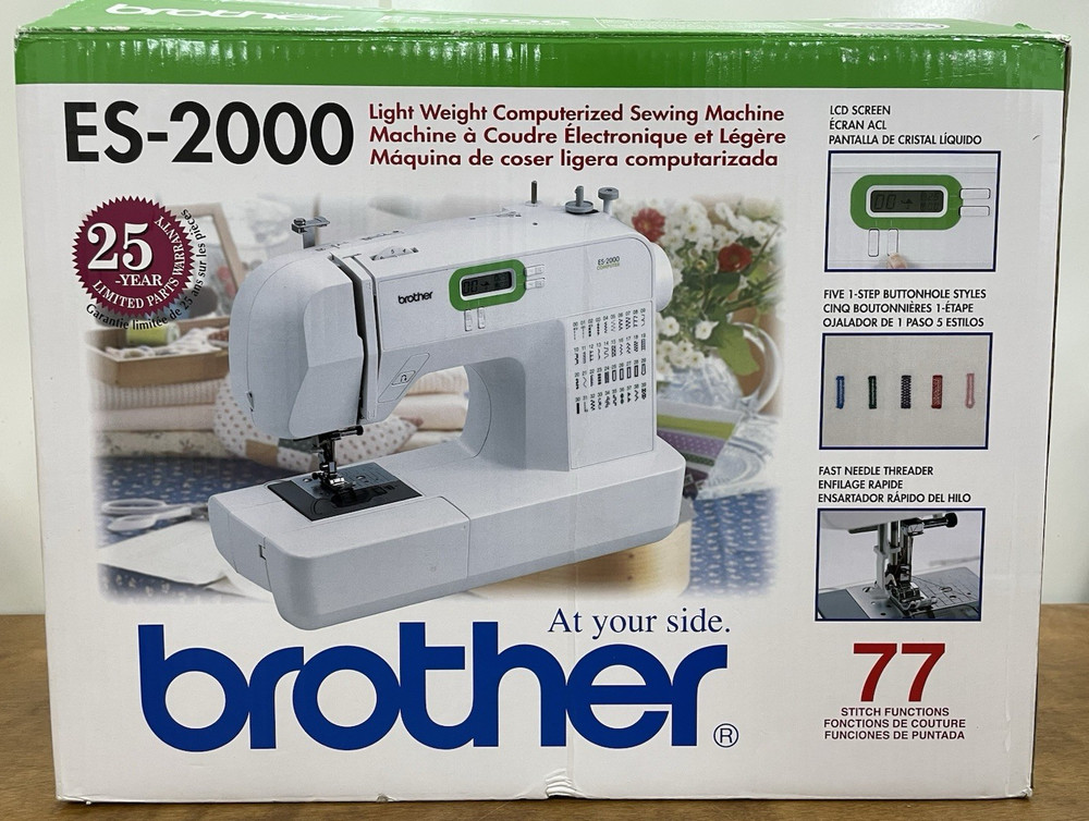 Brother ES-2000 Computerized Sewing Machine w/ Pedal & Accessories  1382