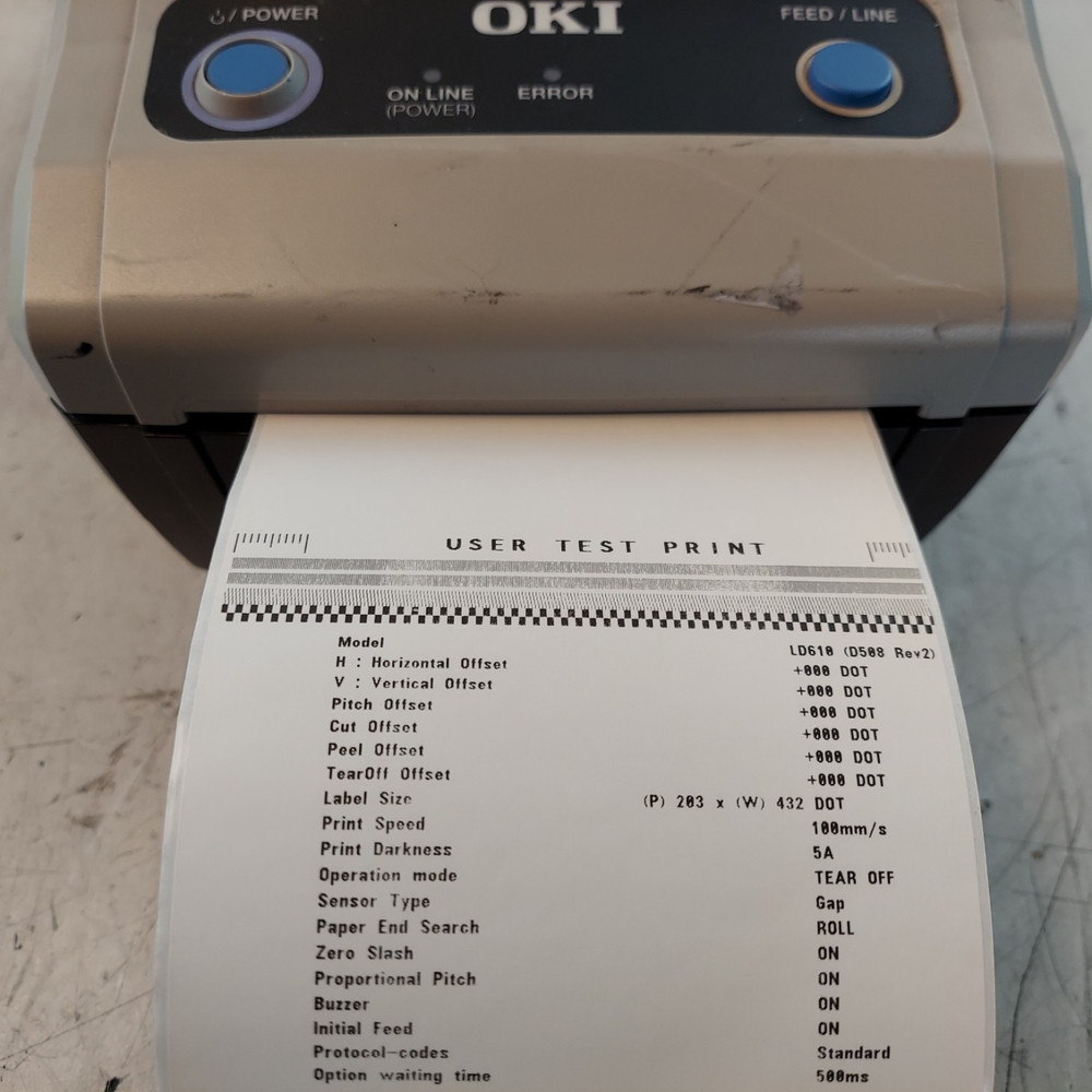 SATO OKI CG408DT-IEEE1284 Barcode Label Printer - TESTED